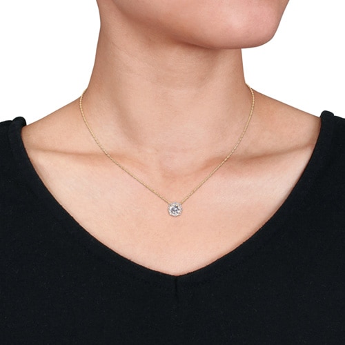 Created White Sapphire 18" Necklace