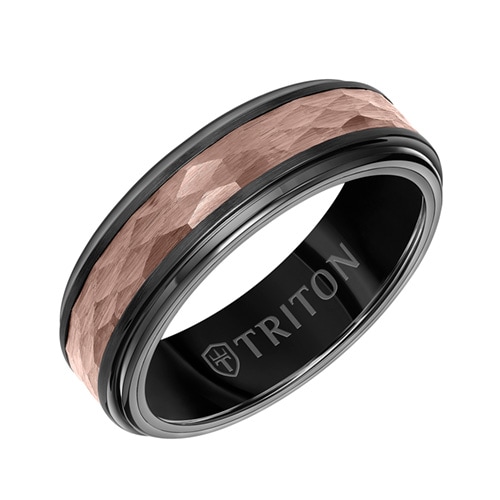Men's Triton 7mm Hammered Wedding Band