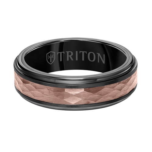 Men's Triton 7mm Hammered Wedding Band