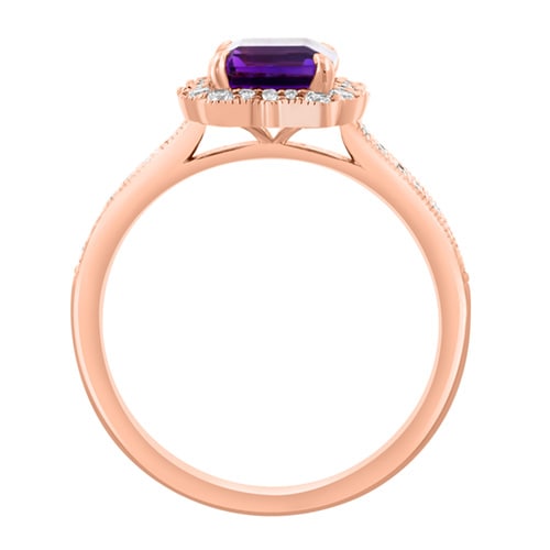 EFFY Amethyst and Diamond Engagement Ring