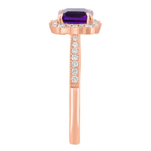 EFFY Amethyst and Diamond Engagement Ring