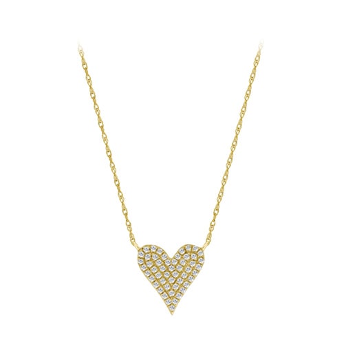 1/10 ct. tw. Diamond Heart 18" Necklace in 10K Yellow Gold