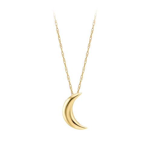 Crescent Moon Pendant in 10K Yellow Gold Crescent Moon Pendant in 10K Yellow Gold