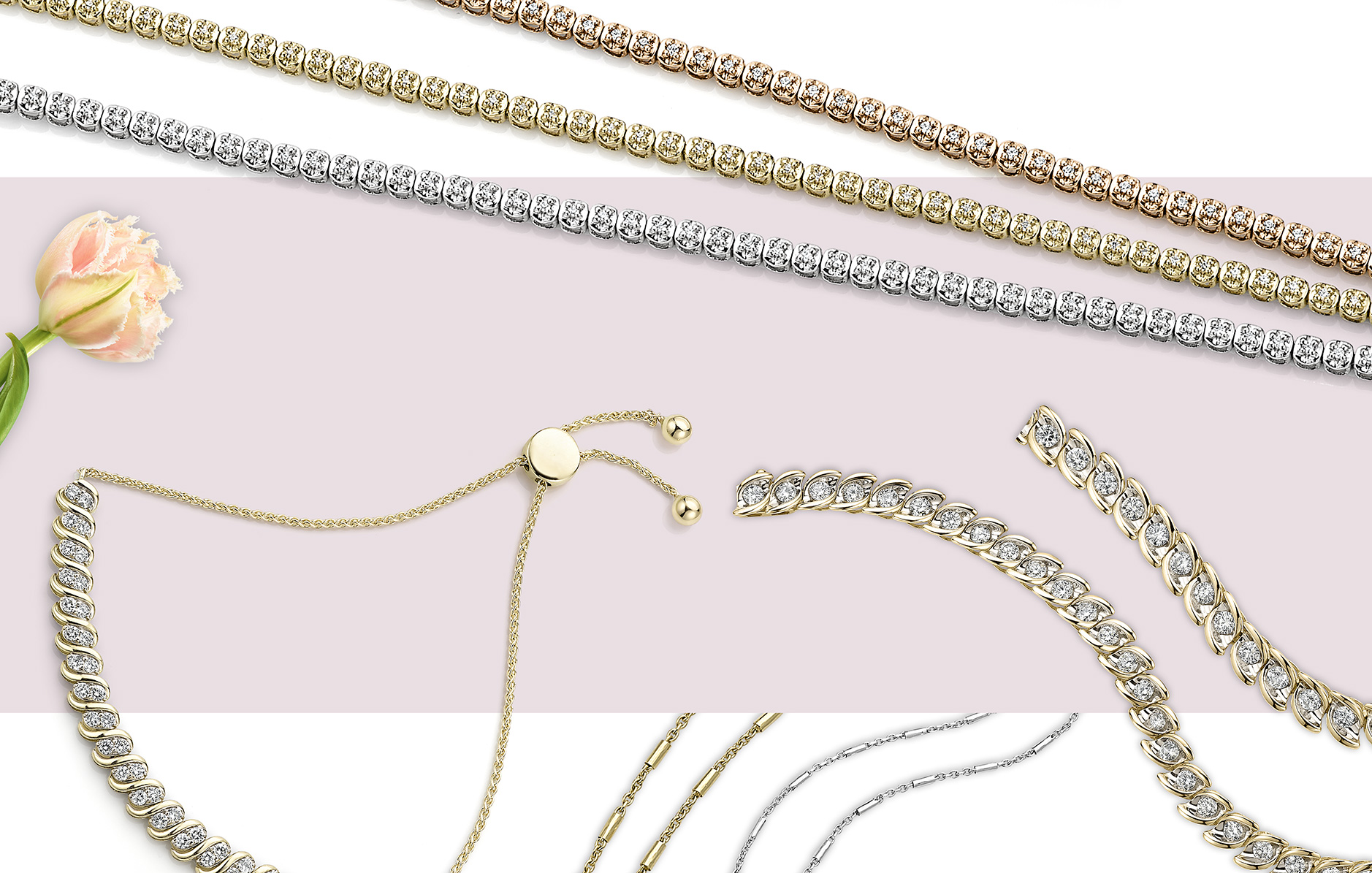 Diamond bracelets.