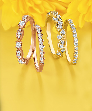 Assorted stackable rings.