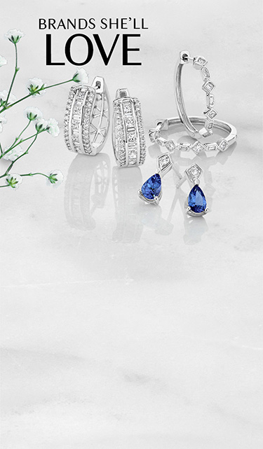 Diamond earrings.