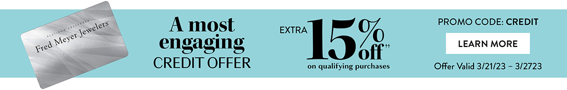 A Most Engaging Credit Offer | Extra 15% Off†† on qualifying purchases | Promo Code: CREDIT