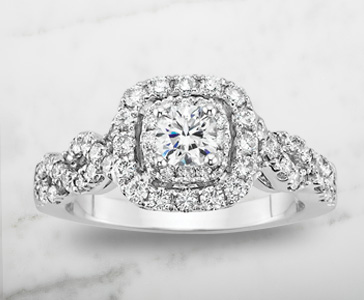 1 1/4 ct. tw. Say I Do Diamond Engagement Ring in 14K White Gold