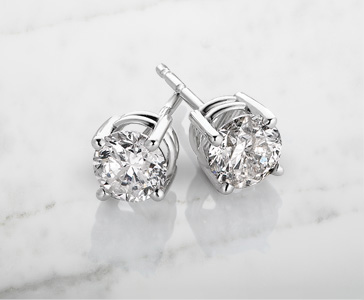 Diamond stud earrings