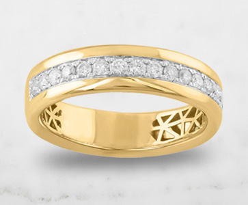 Men's 3/4 ct. tw. Diamond Wedding Band in 10K Yellow Gold