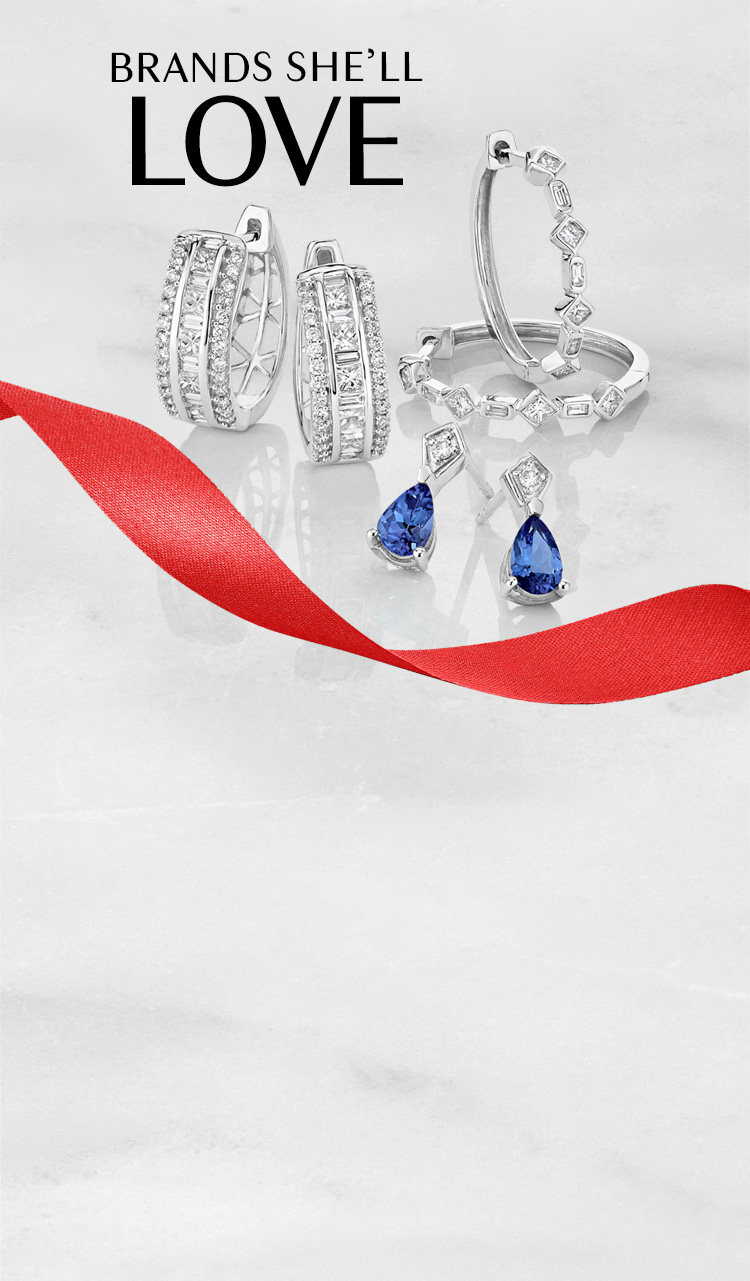 Diamond earrings.
