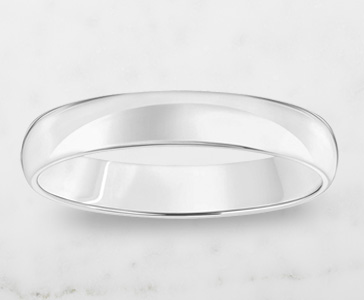 Men's 4mm Wedding Band in 14K White Gold