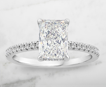 2 1/4 ct. tw. Lab Grown Diamond Engagement Ring in 14K White Gold