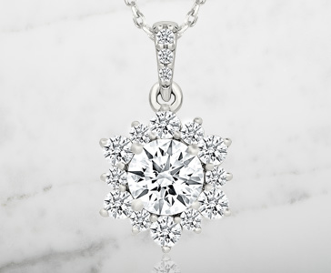 1 ct. tw. Lab Grown Diamond Pendant in 10K White Gold