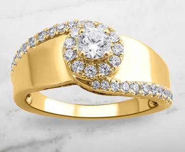 3/4 ct. tw. Canadian Ice Diamond Engagement Ring in 14K Yellow Gold
