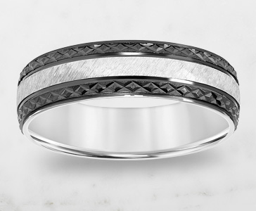 Engraved 6mm Wedding Band in Sterling Silver