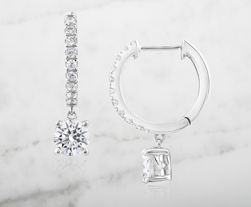 1 3/4 ct. tw. Lab Grown Diamond Earrings in 14K White Gold
