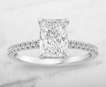2 1/4 ct. tw. Lab Grown Diamond Engagement Ring in 14K White Gold