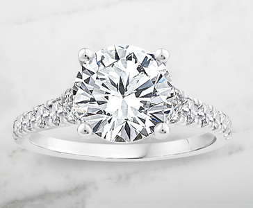 3 5/8 ct. tw. Lab Grown Diamond Engagement Ring in Platinum
