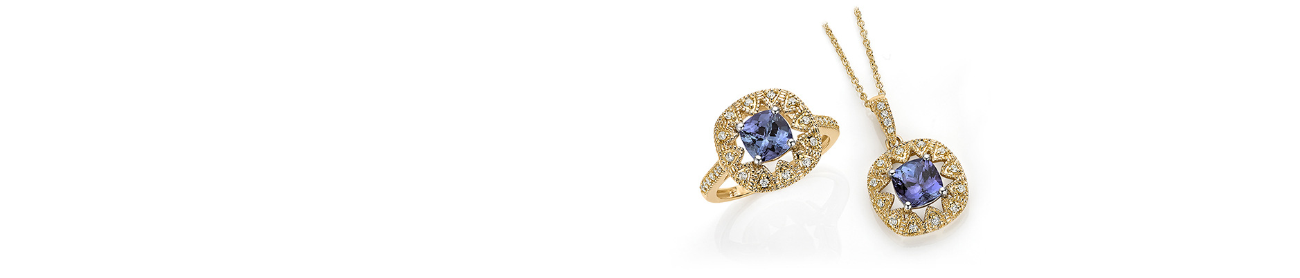 Tanzanite ring and pendant