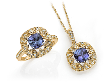 Tanzanite ring and pendant
