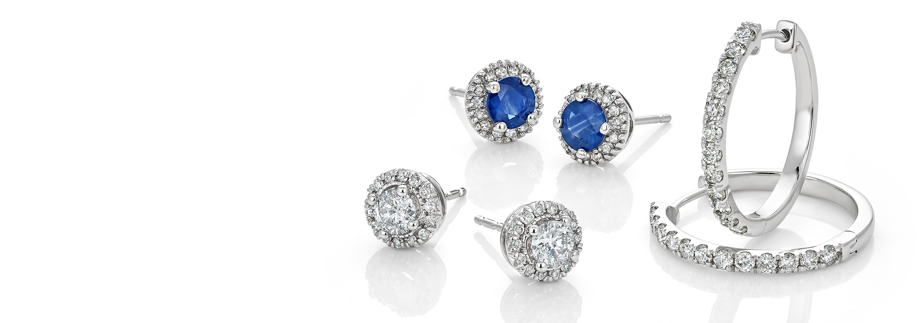 Assortment of earrings.