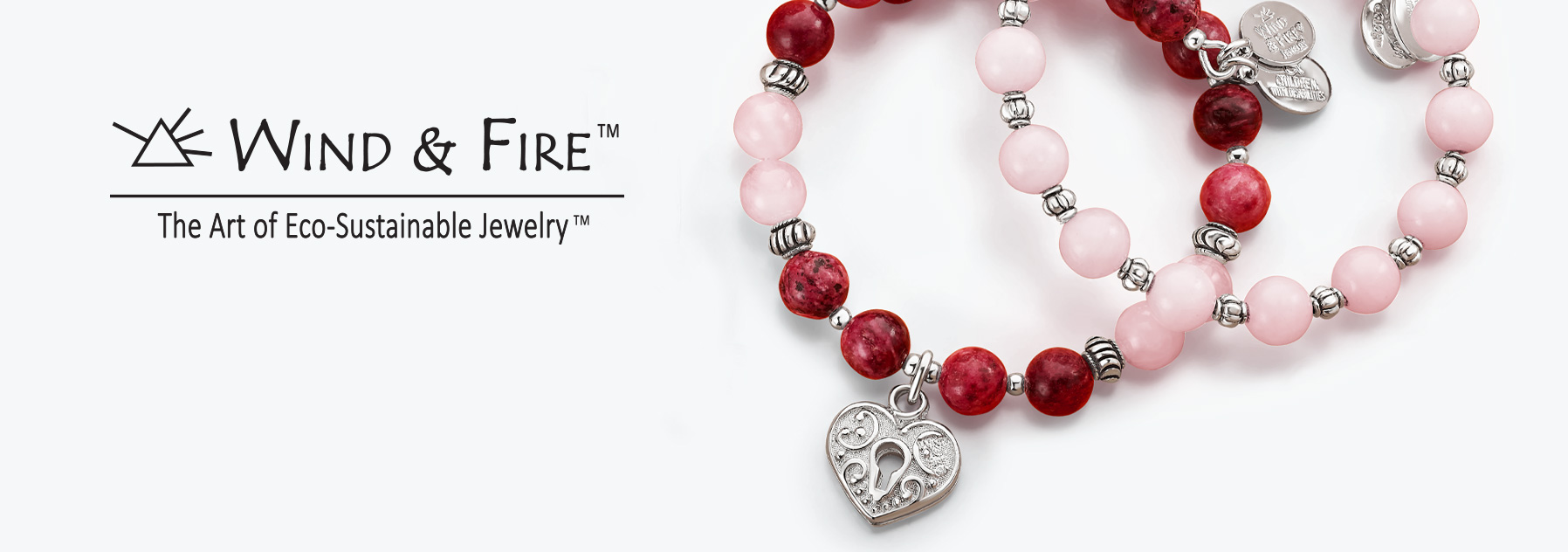Wind & Fire™ logo and two bracelets.