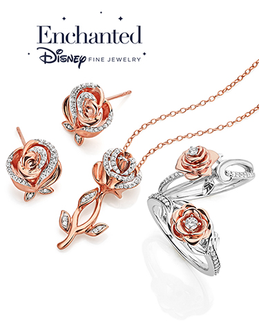 Enchanted Disney Fine Jewelry pendant, earrings and rings Enchanted Disney Fine Jewelry pendant, earrings and rings