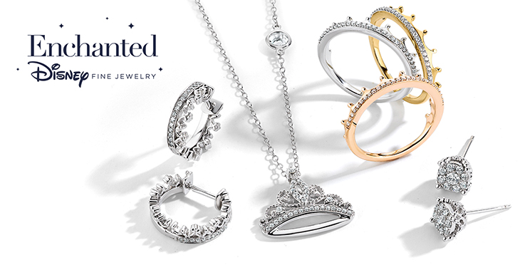 Enchanted Disney Fine Jewelry pendant, earrings and rings Enchanted Disney Fine Jewelry pendant, earrings and rings
