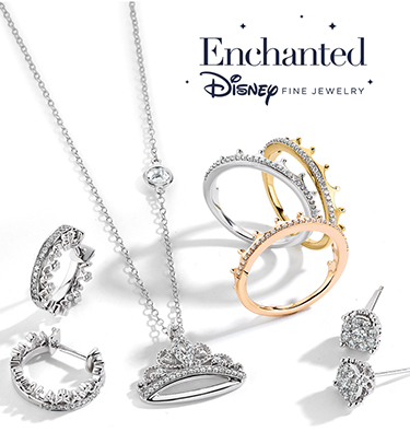 Enchanted Disney Fine Jewelry pendant, earrings and rings Enchanted Disney Fine Jewelry pendant, earrings and rings