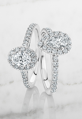 Diamond engagement rings.