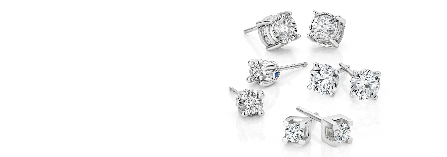 Diamond halo rings.